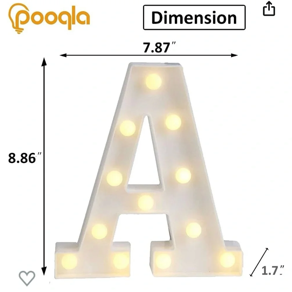 Marquee light up letter